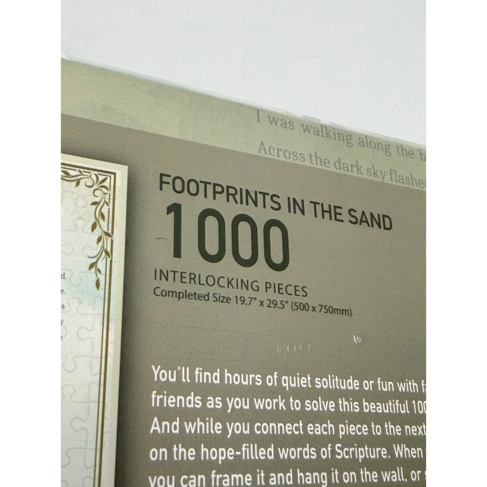 Christian‎ Art Gifts Footprints in the Sand Lighthouse Puzzle 1000 Piece Multi